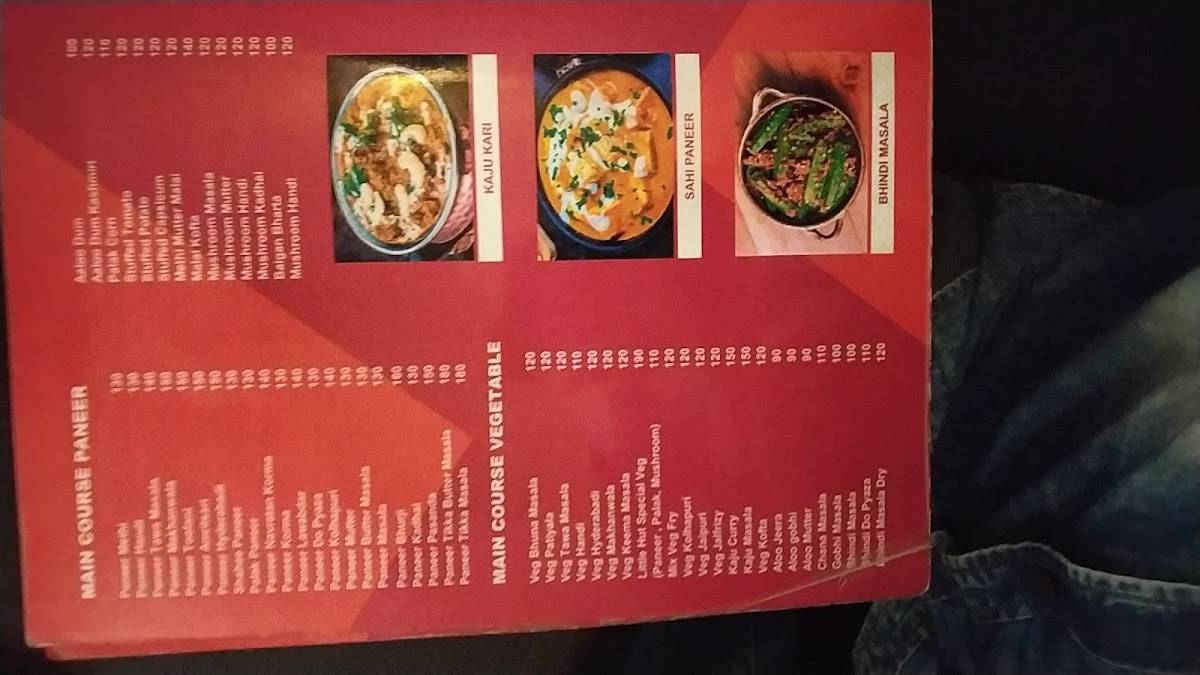 New Little Hut Restaurant menu