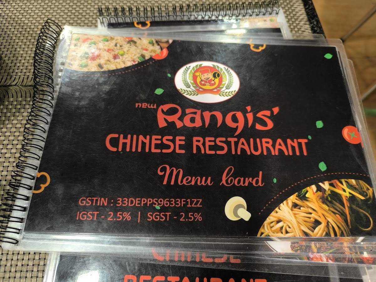 New Rangis Chinese Food menu