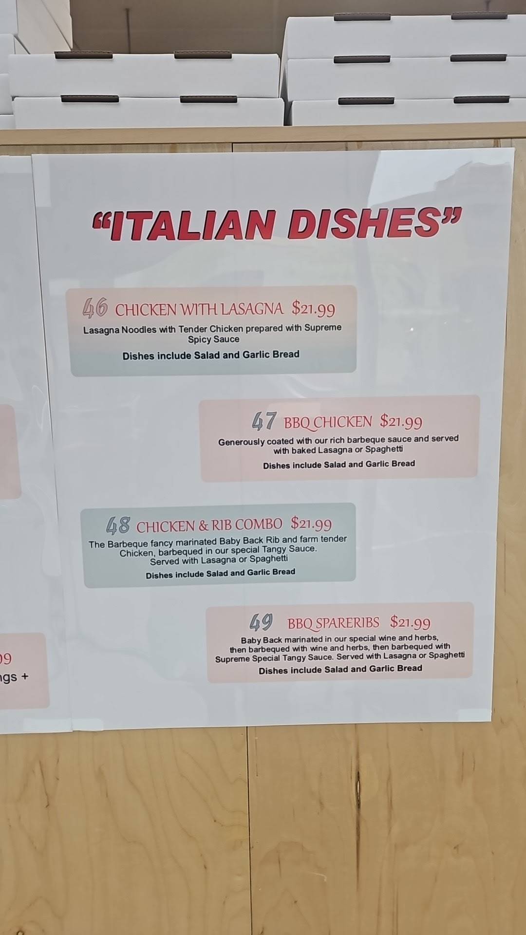 Menu at New west pizza Coquitlam restaurant, Coquitlam