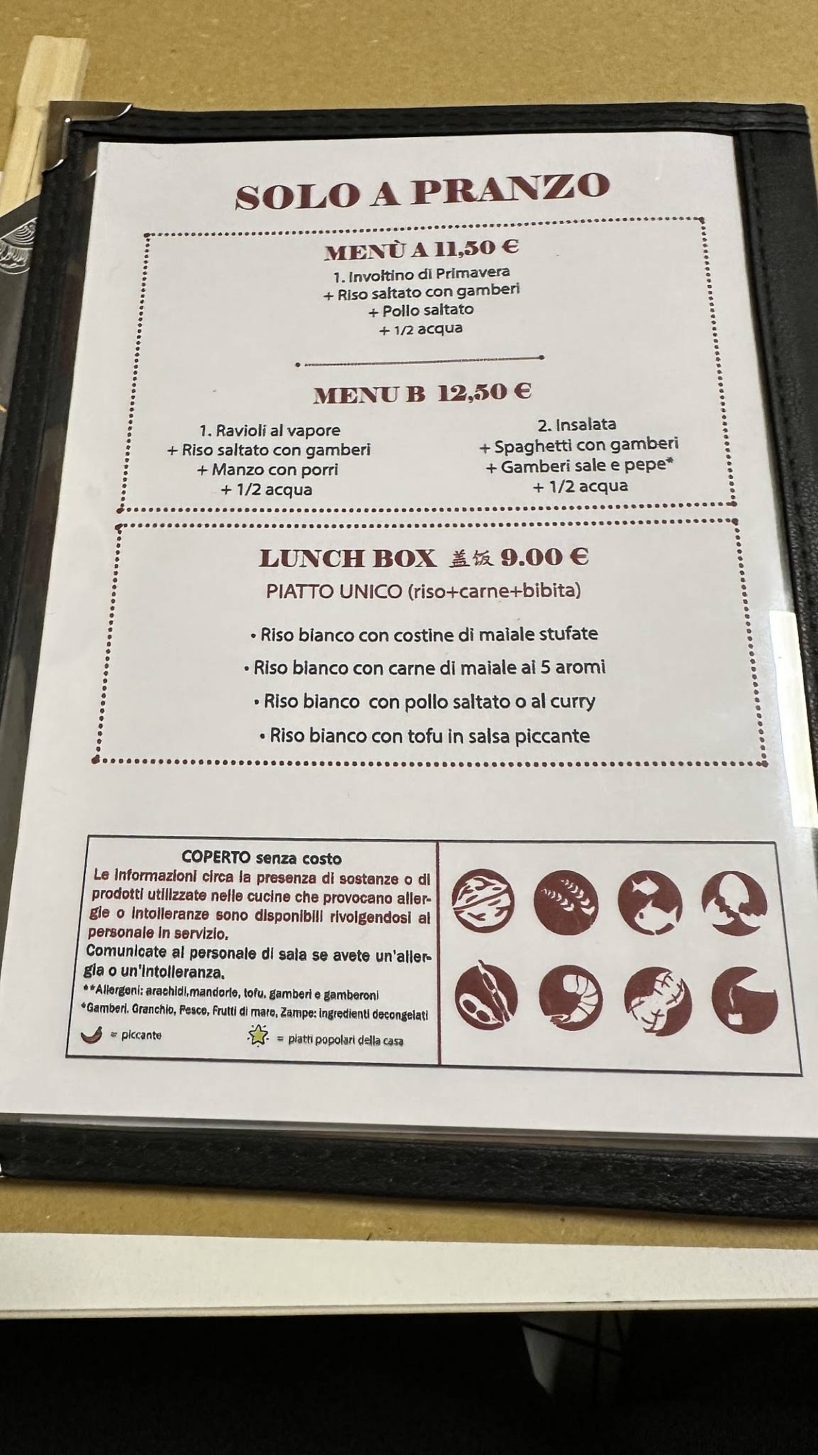 Menu di Nihao Snack-Bar 