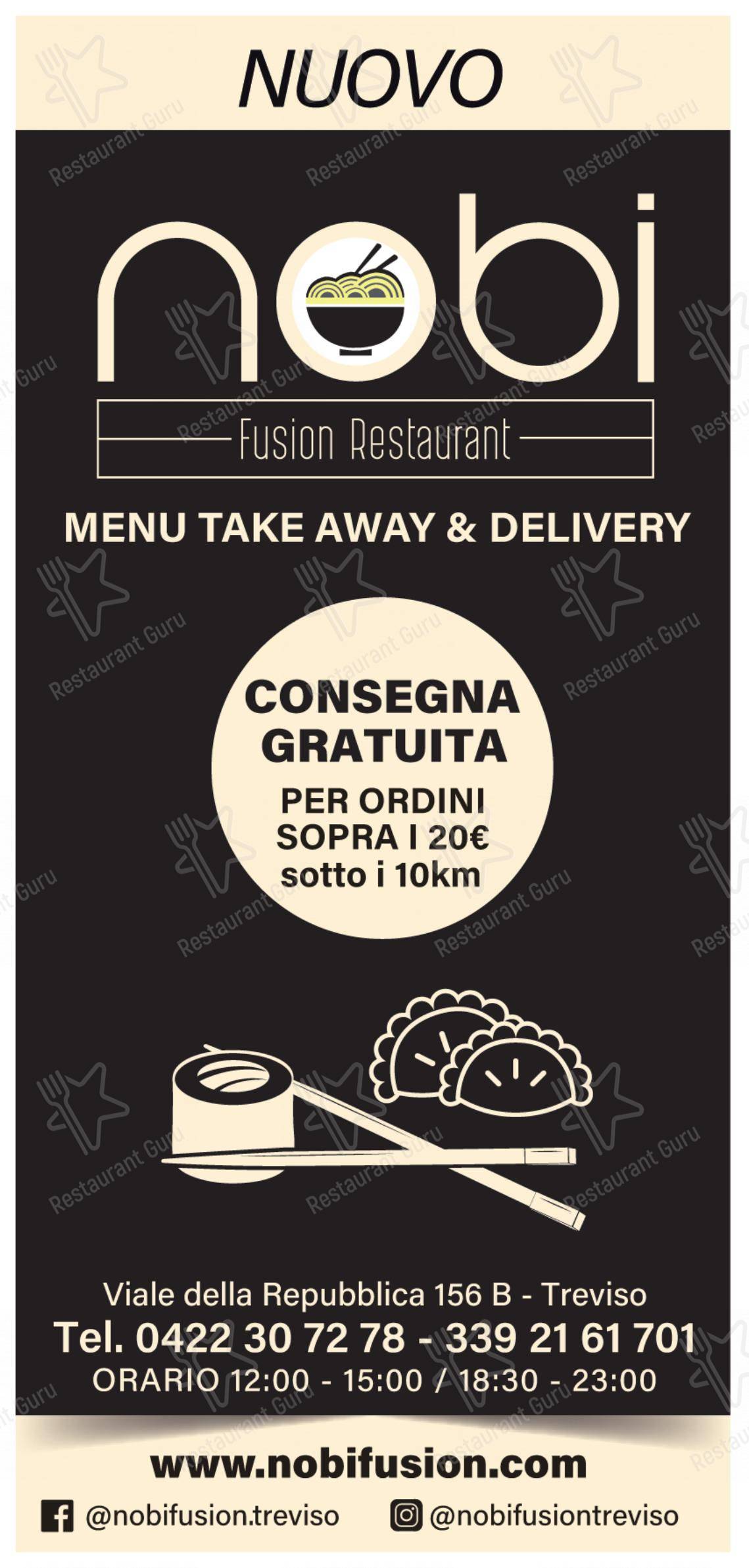 Nobi Fusion Restaurant in Treviso - 菜单