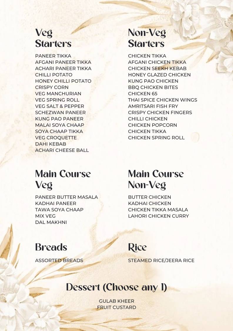 Oscar Luxe Club Air Bar - Noida Sector 38 menu