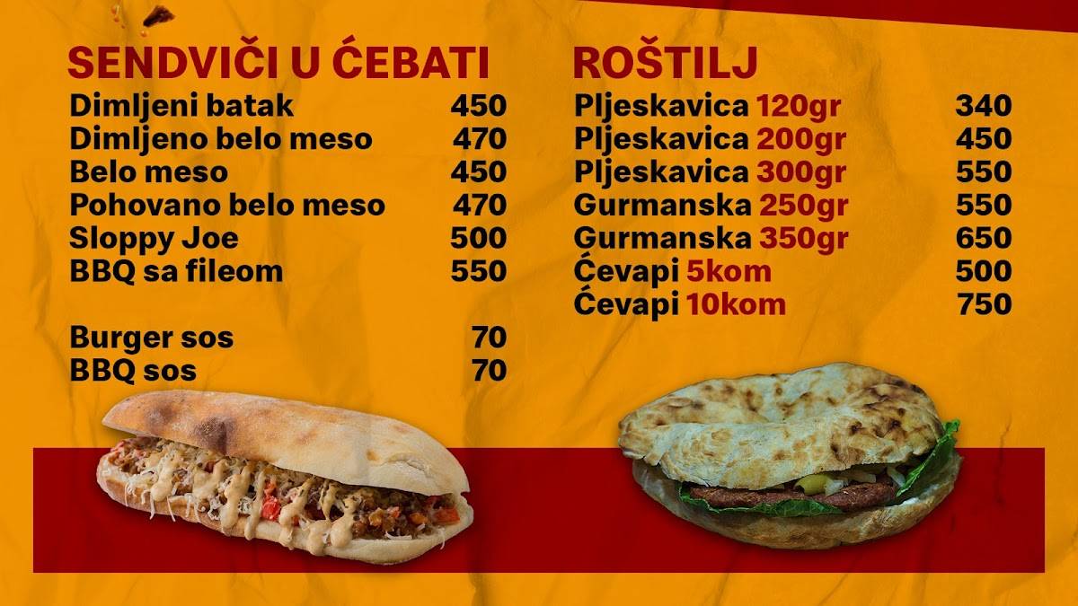 Menu de Norma Fast Food