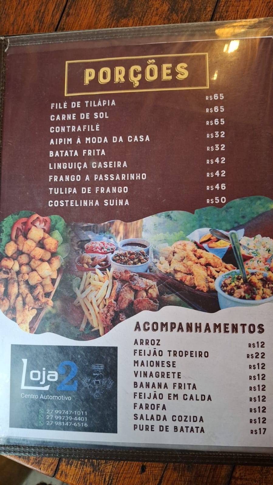 O PEREIRA Rota da Ferradura cardápio