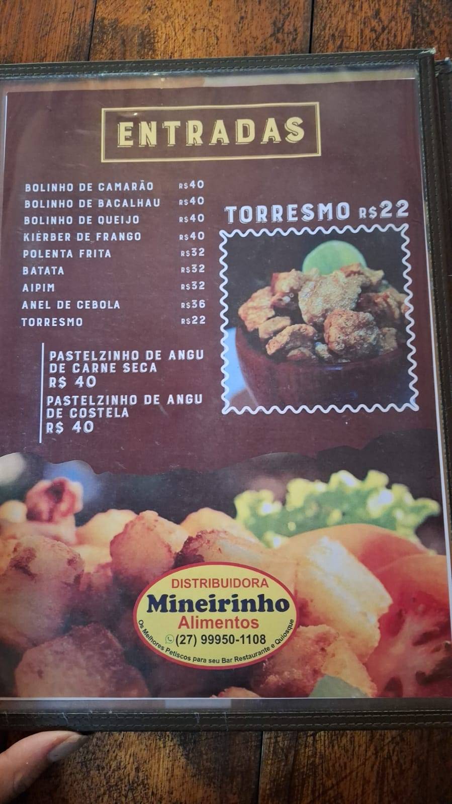 O PEREIRA Rota da Ferradura cardápio