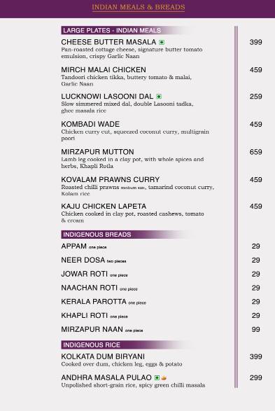 OCEAN'S 11 menu