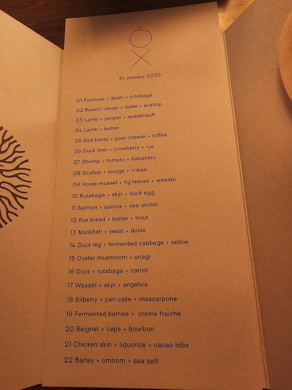 Menu de ÓX