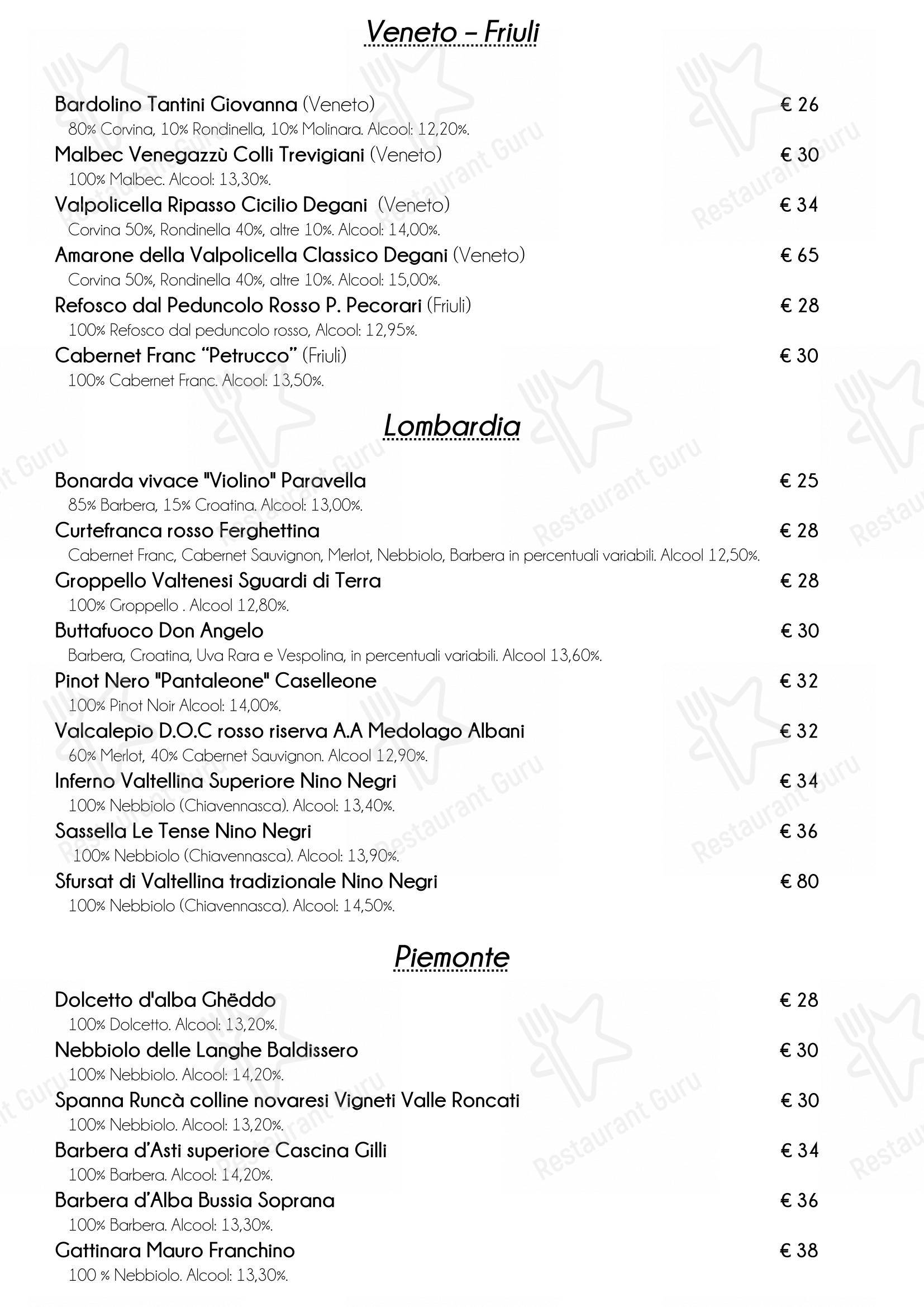 菜单 per Ristorante Officina 12 in Milano