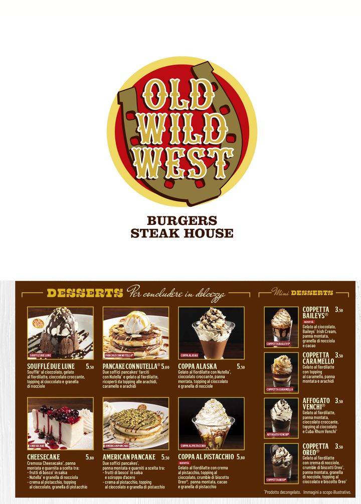 Menu di Old Wild West - Marcon Valecenter