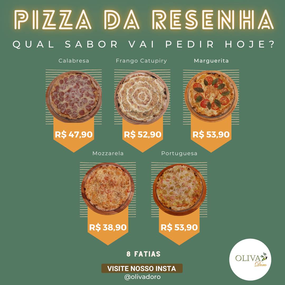 Oliva D'oro Pizzaria Delivery cardápio