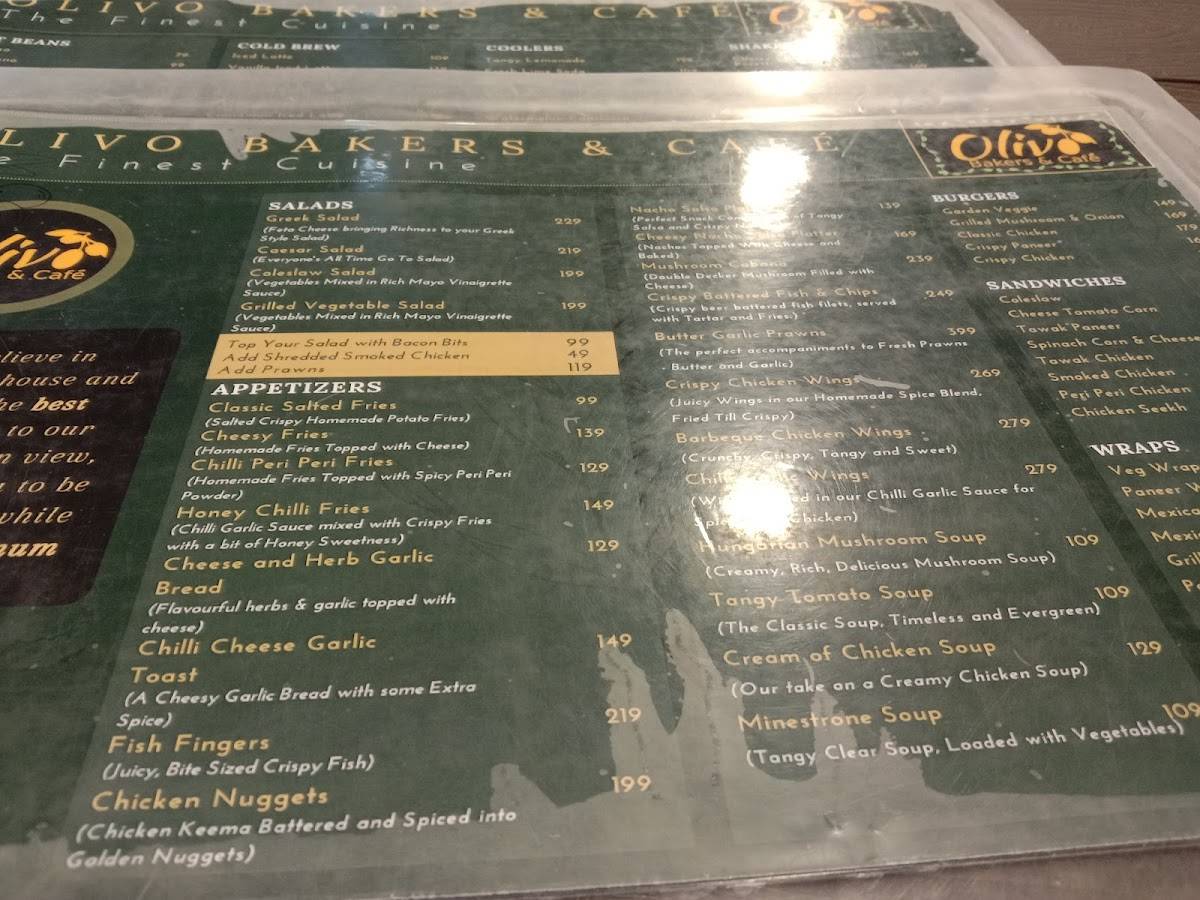 Menu at Olivo Bakers & Café, Dehradun