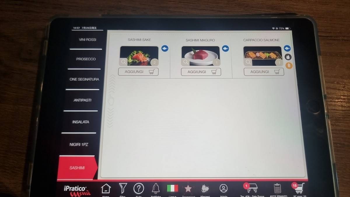Menu di One Sushi • Fuorigrotta 