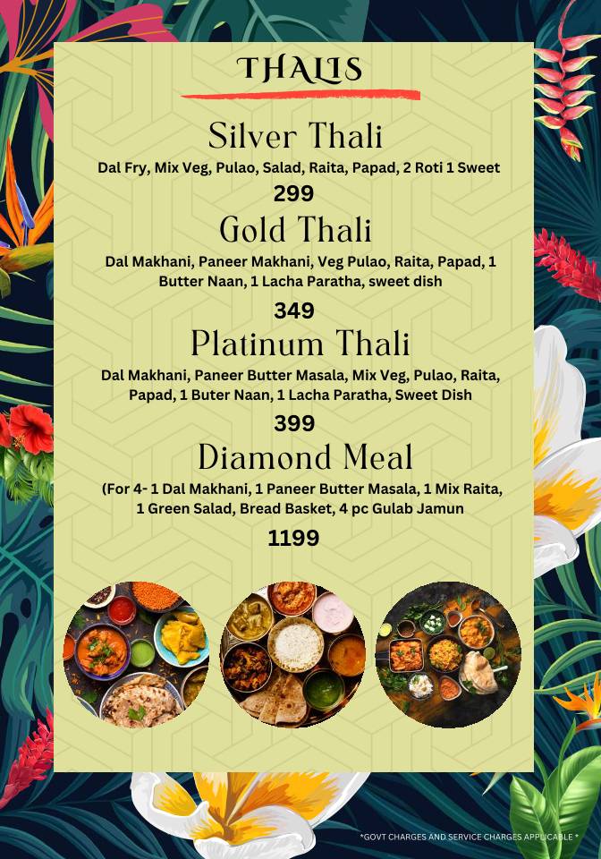 Ora Lounge menu