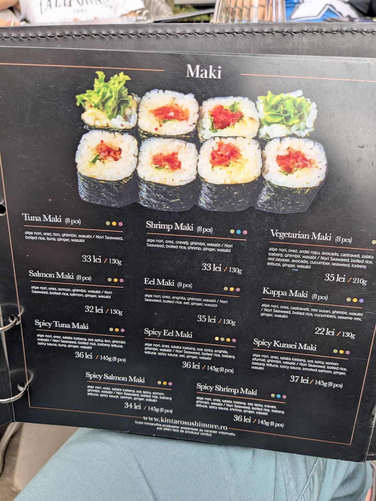 Menu de Kintaro sushi & more