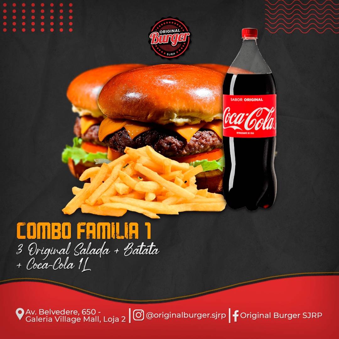 Original Burger SJRP Hamburgueria Artesanal na Churrasqueira cardápio