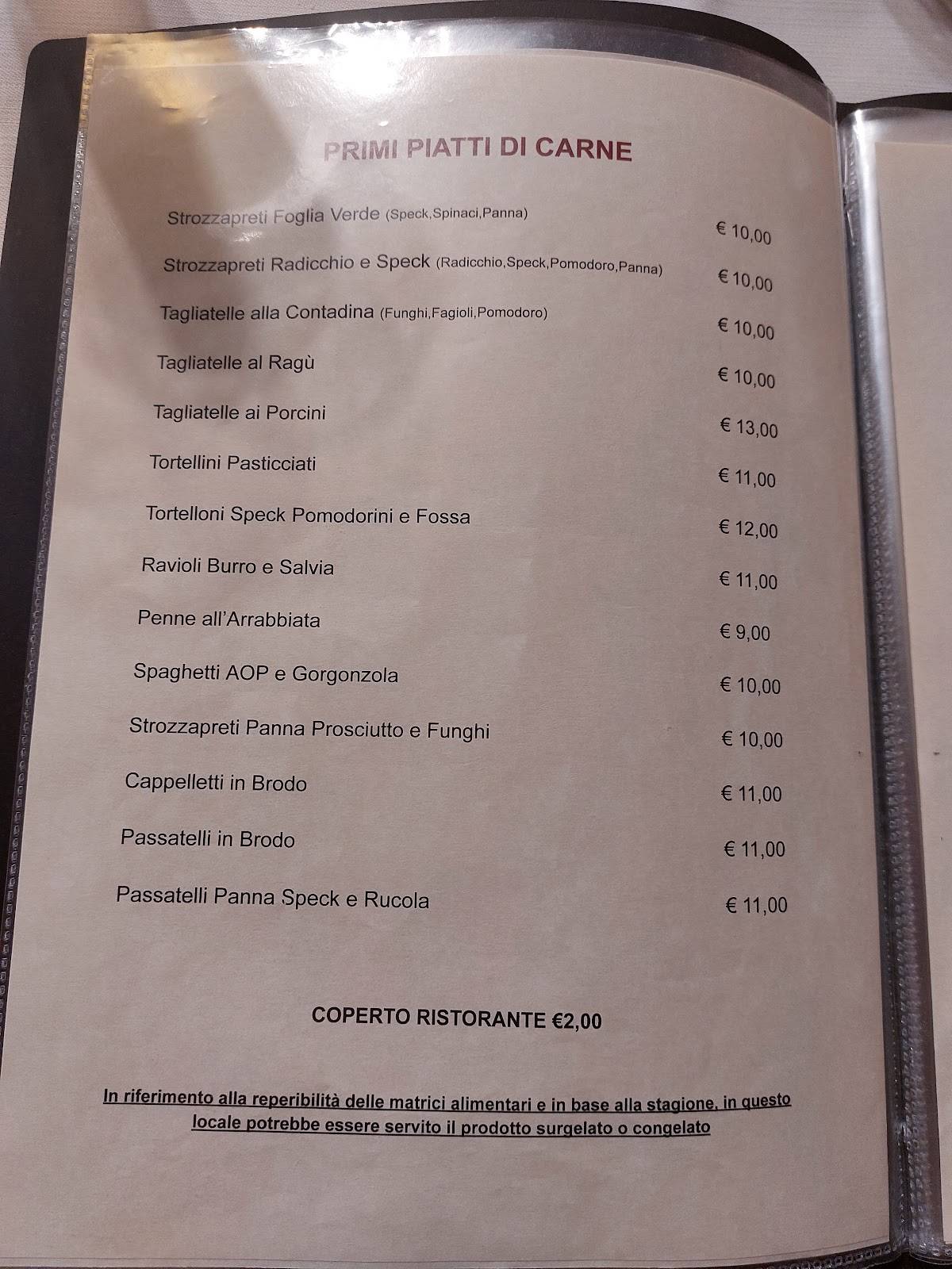Menu di Osteria La Ghenga 
