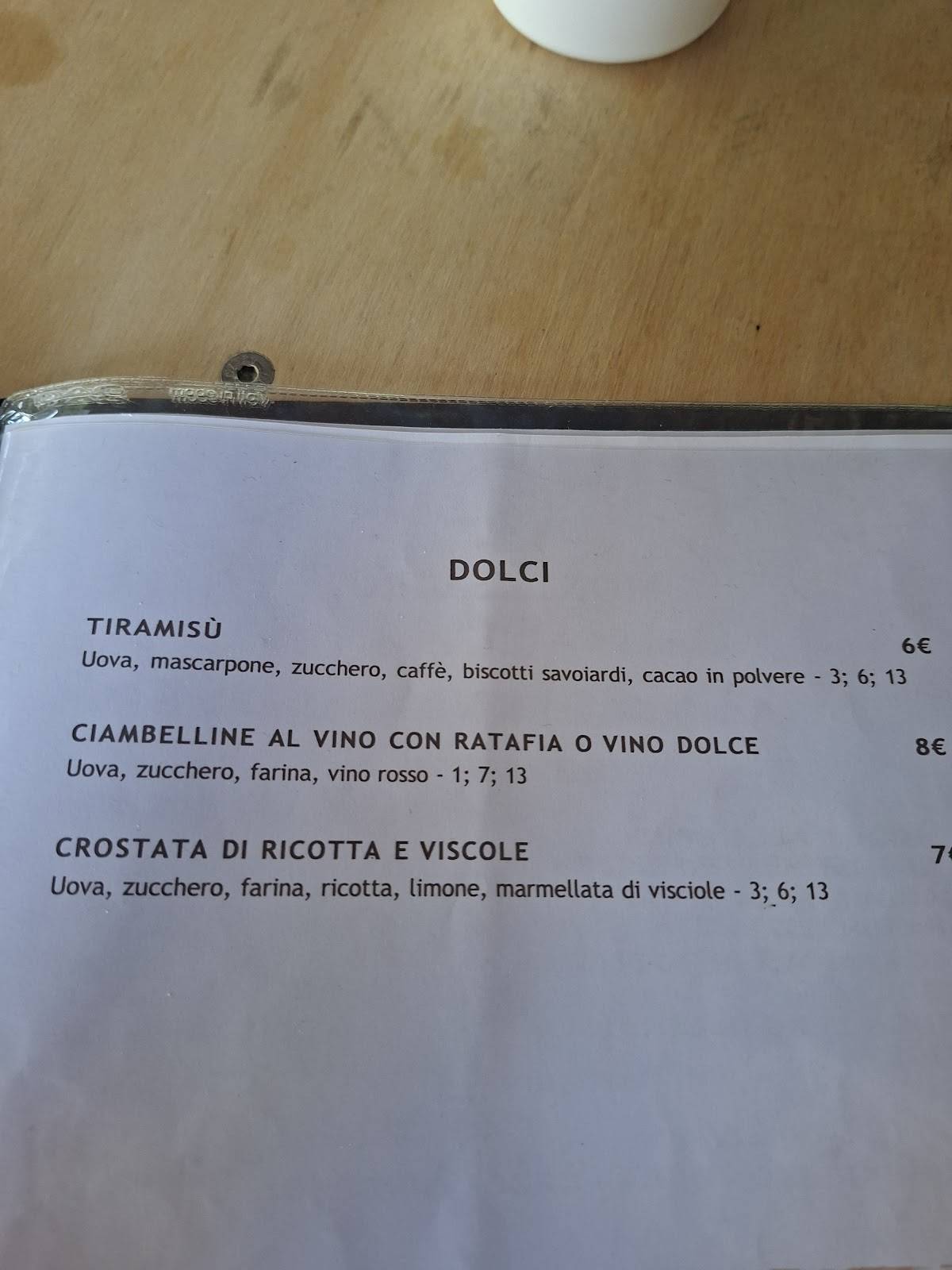 Menu di Osteria MonteSacro 