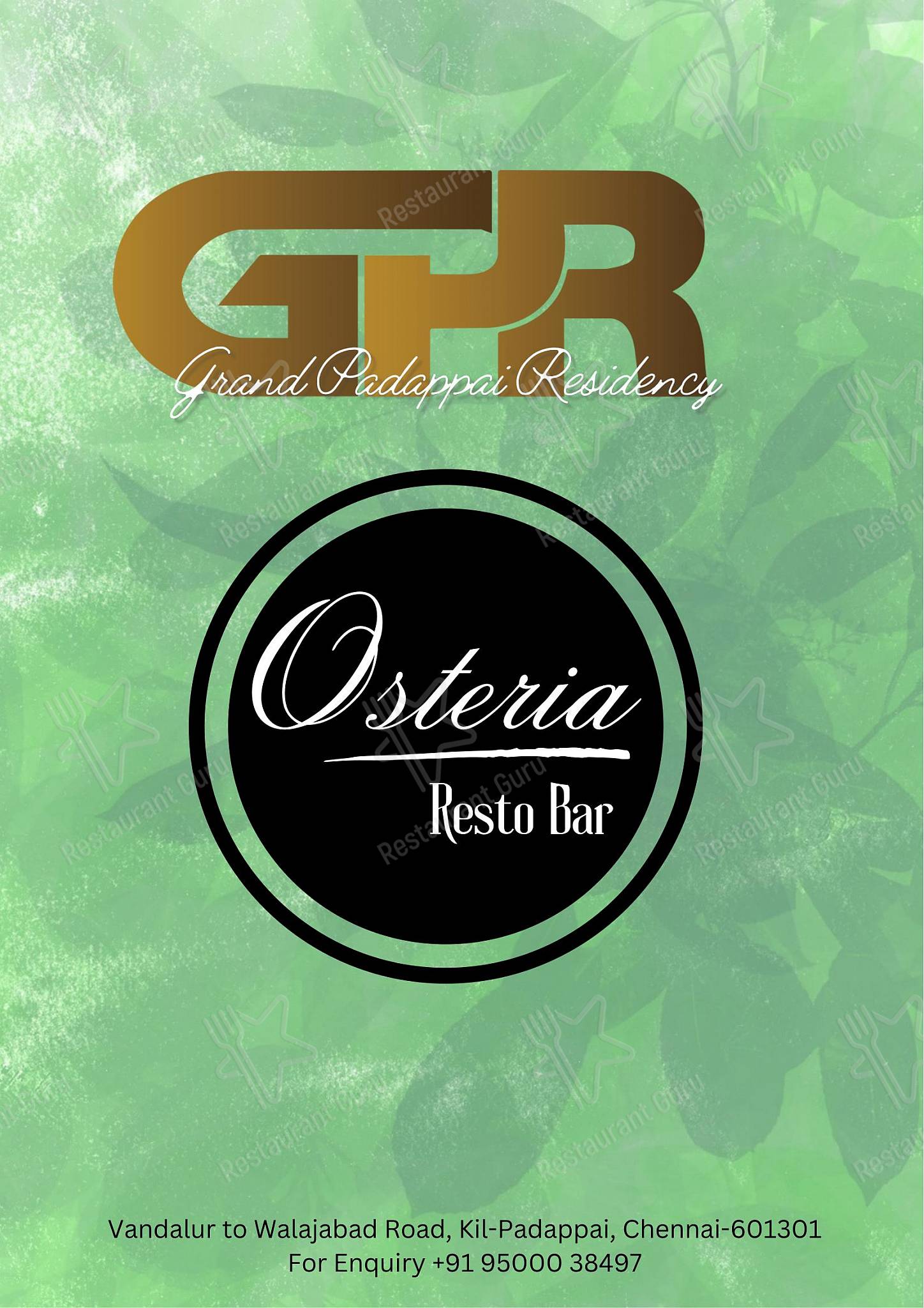 Osteria Resto Bar menu