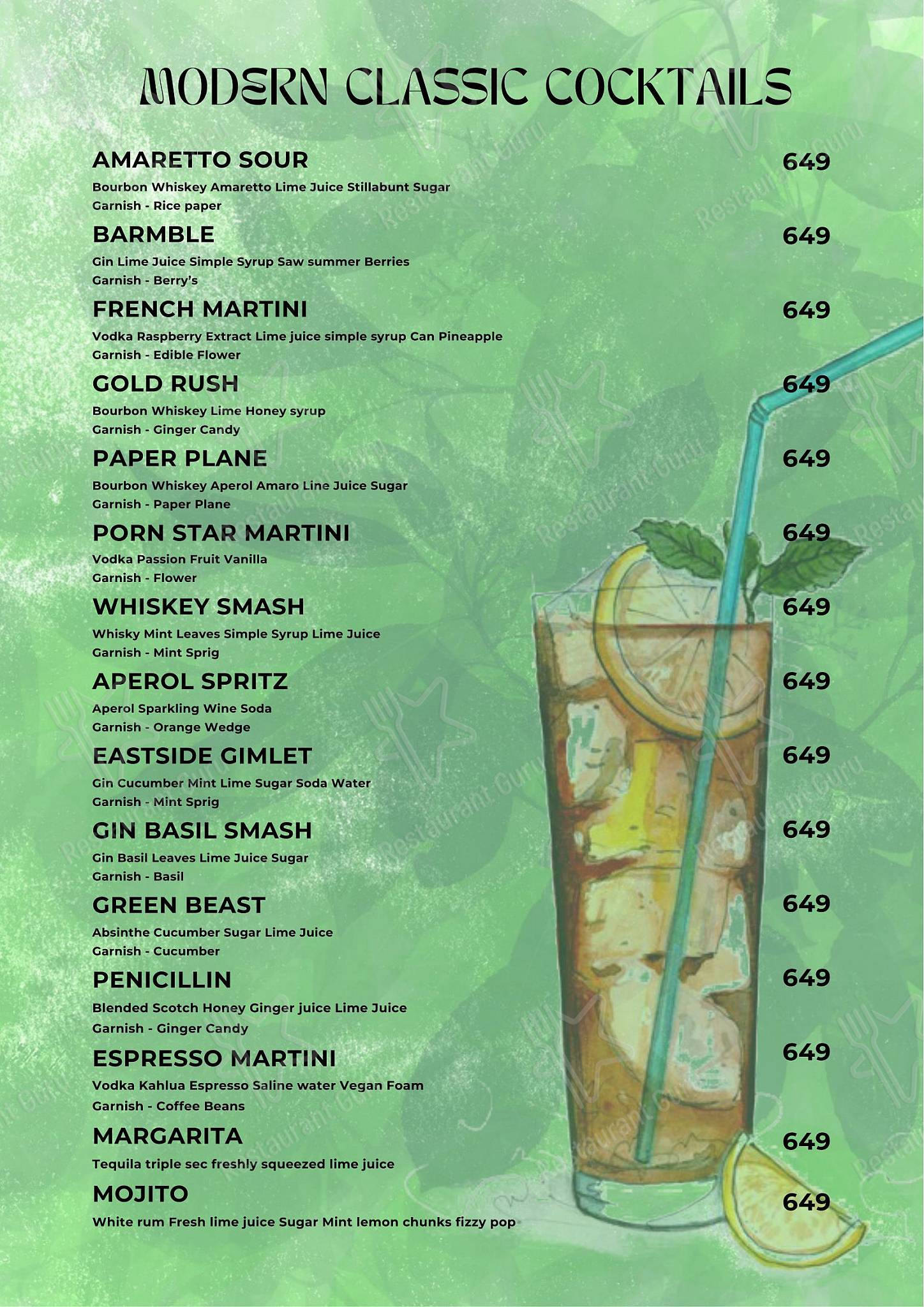 Osteria Resto Bar menu