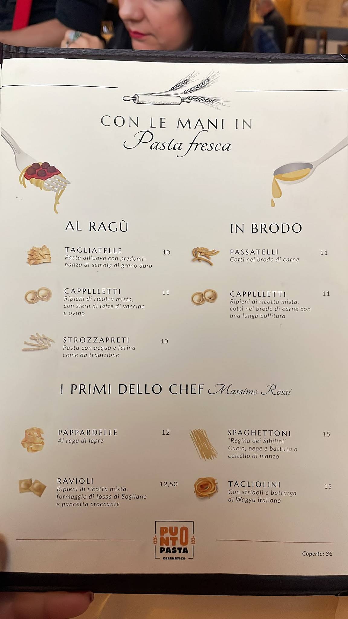 Menu di Osteria Trattoria al Cenacolo 