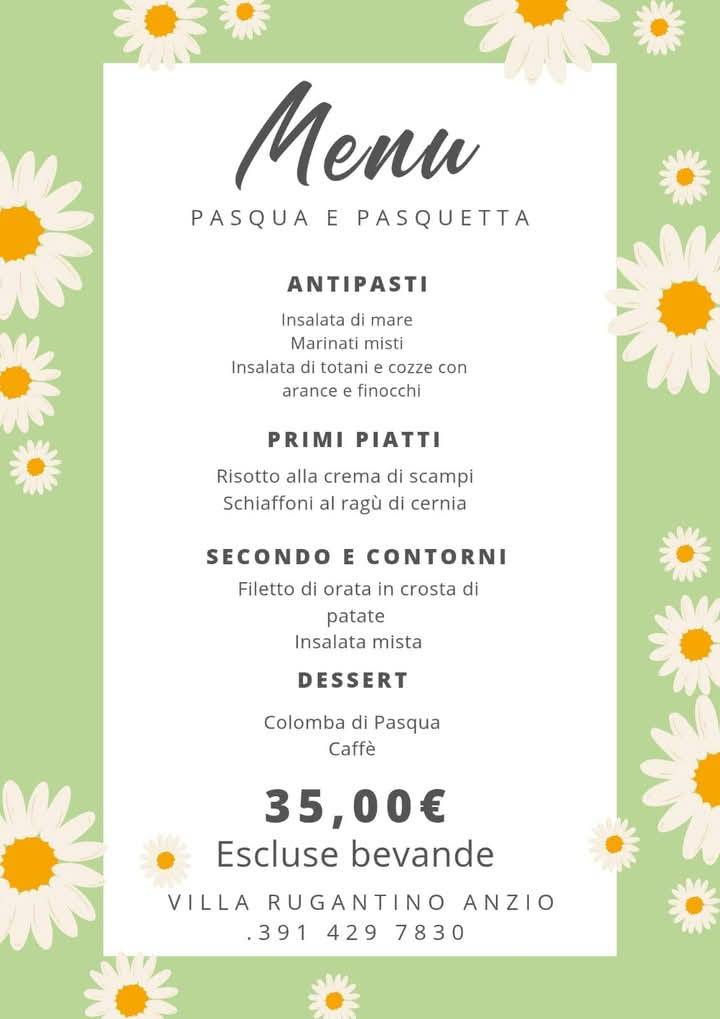 Menu di Osteria Villa Rugantino 