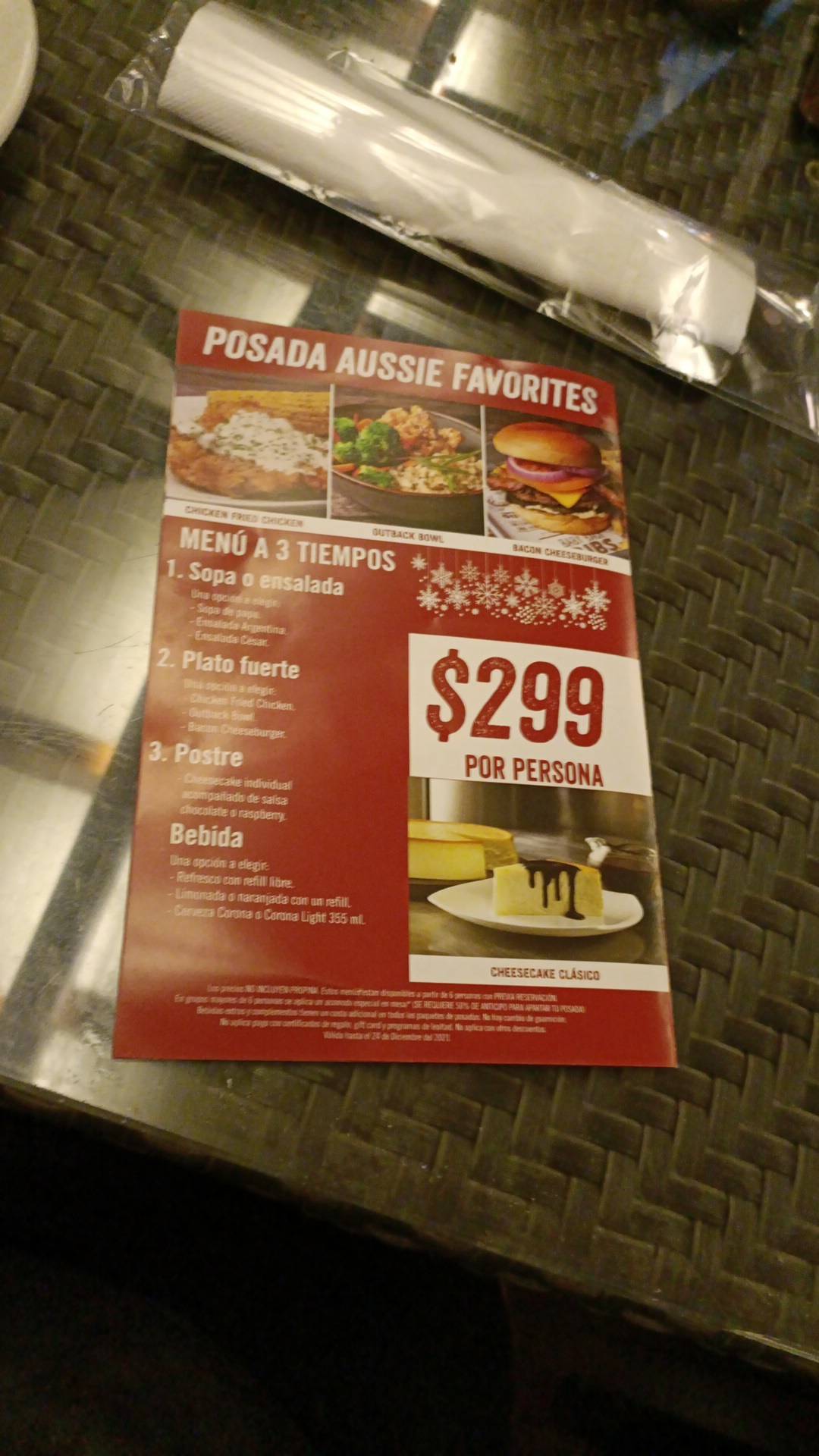 Carta Del Restaurante Outback Galerías Zapopan Av Rafael Sanzio 150