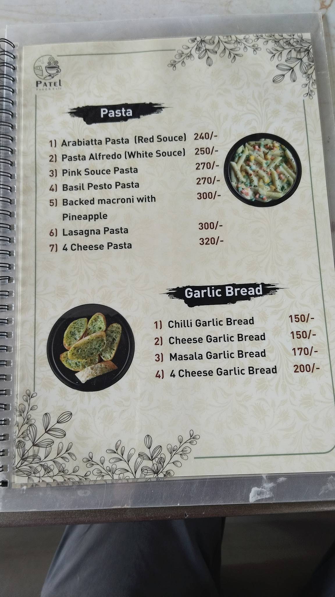 Mojilu Cafe menu