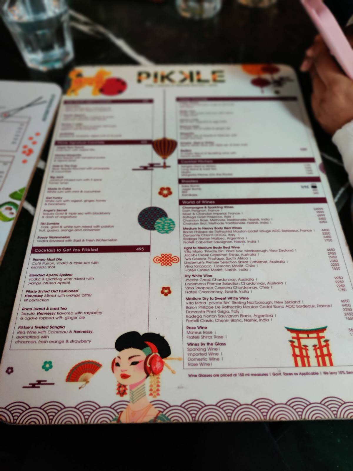 Picante menu