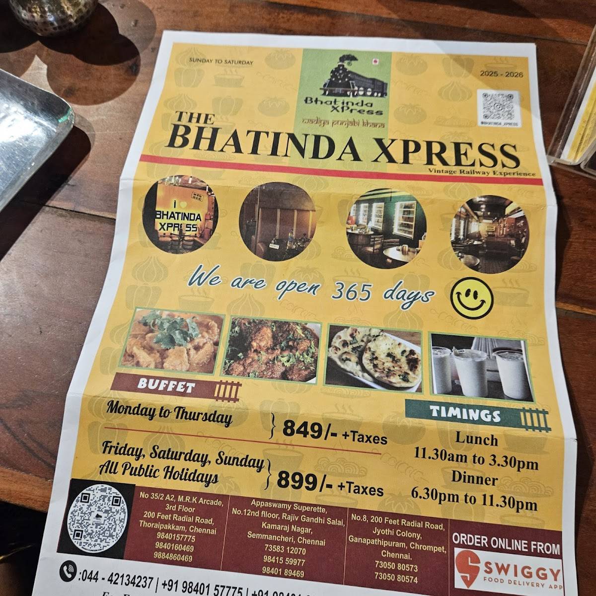 PIND CHROMEPET menu