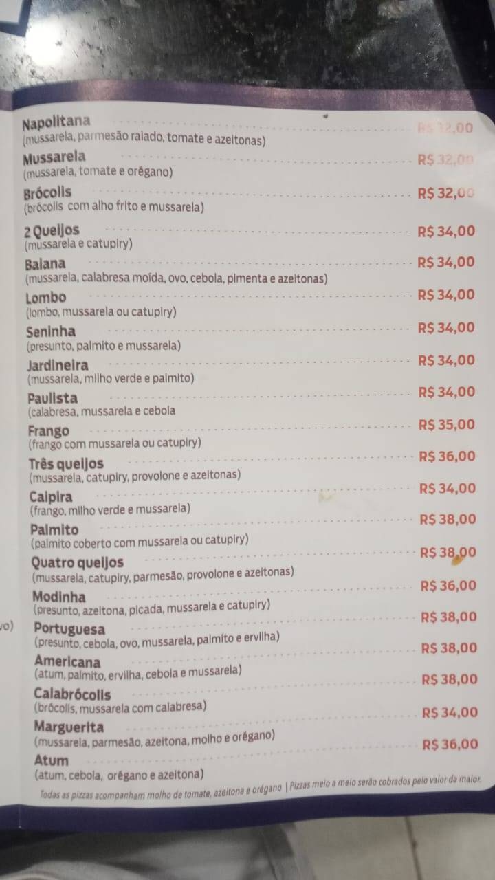 PIZZARIA FLOR DO LIBANO cardápio