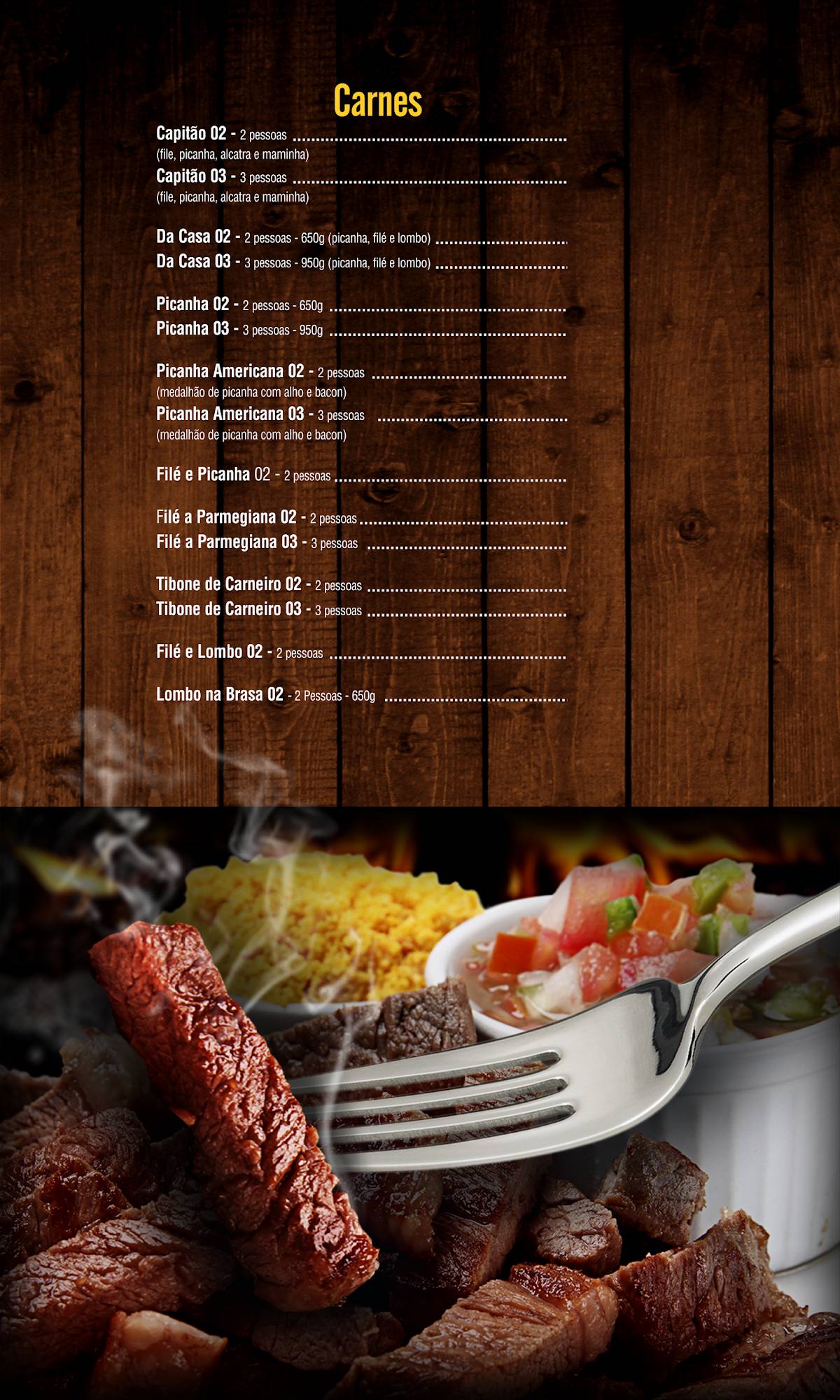 Pachecos BBQ cardápio