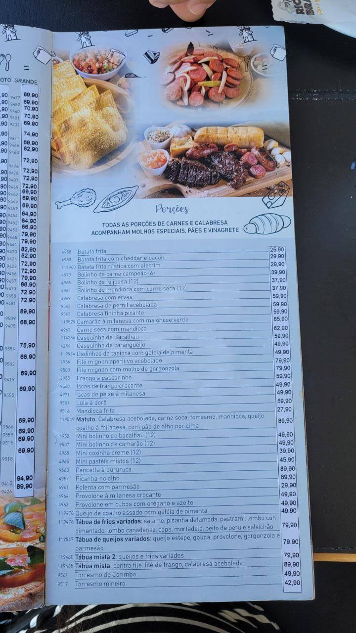 Padaria Bella Rio Branco cardápio