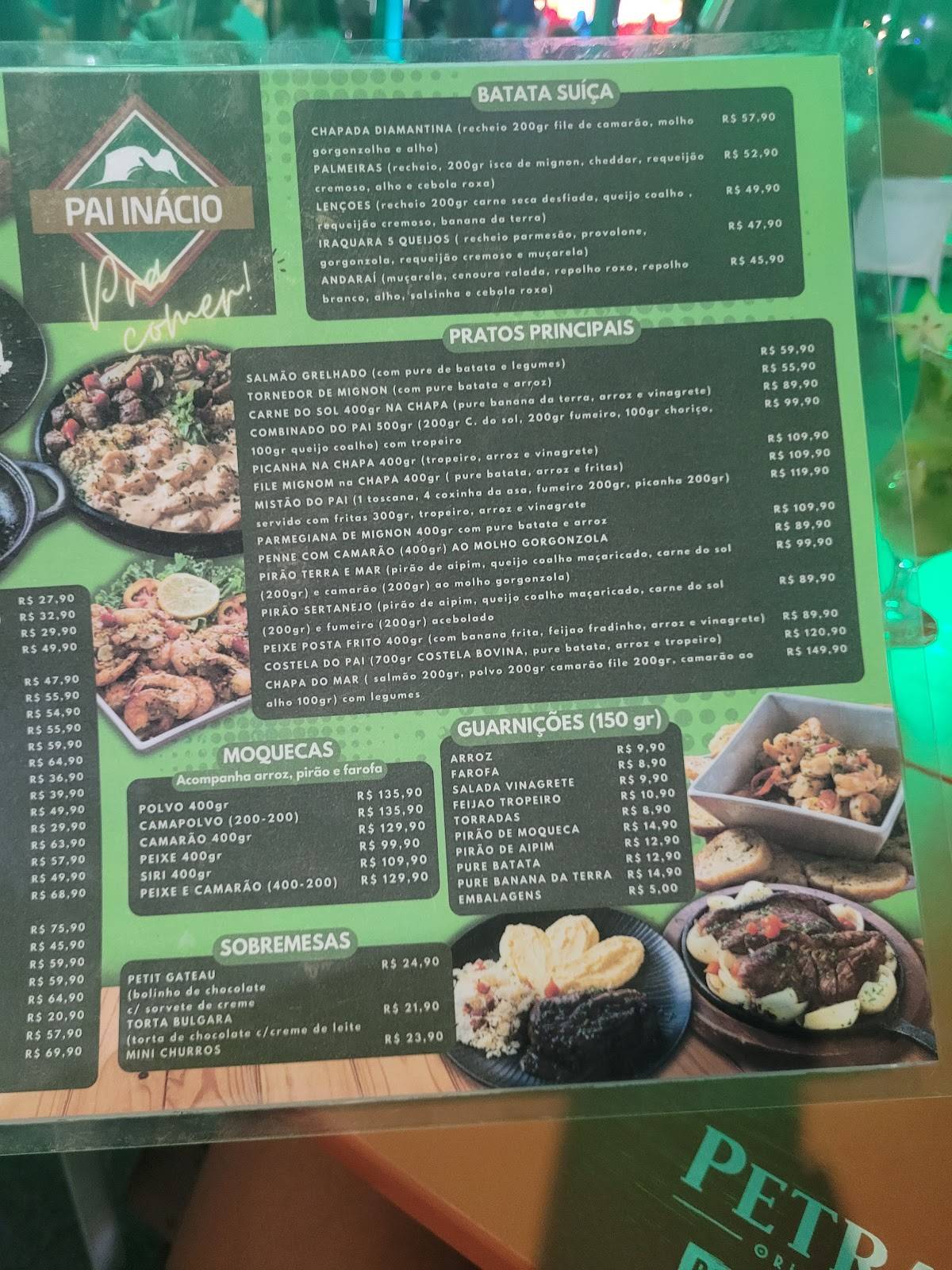 Pai Inácio Cozinha Gourmet cardápio