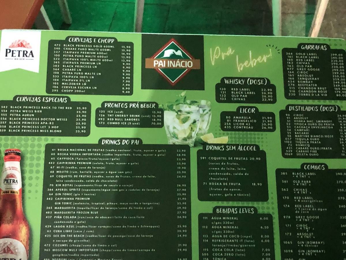 Pai Inácio Cozinha Gourmet cardápio