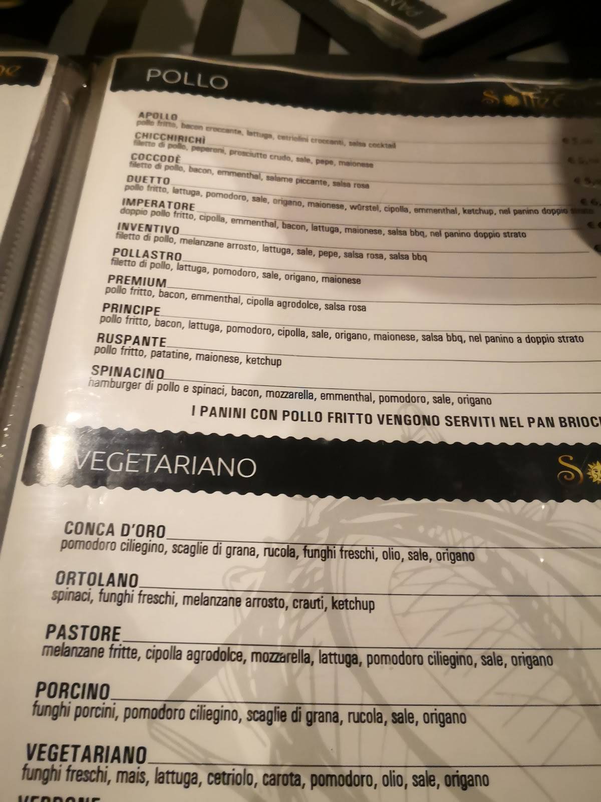 Menu di Solleòne 