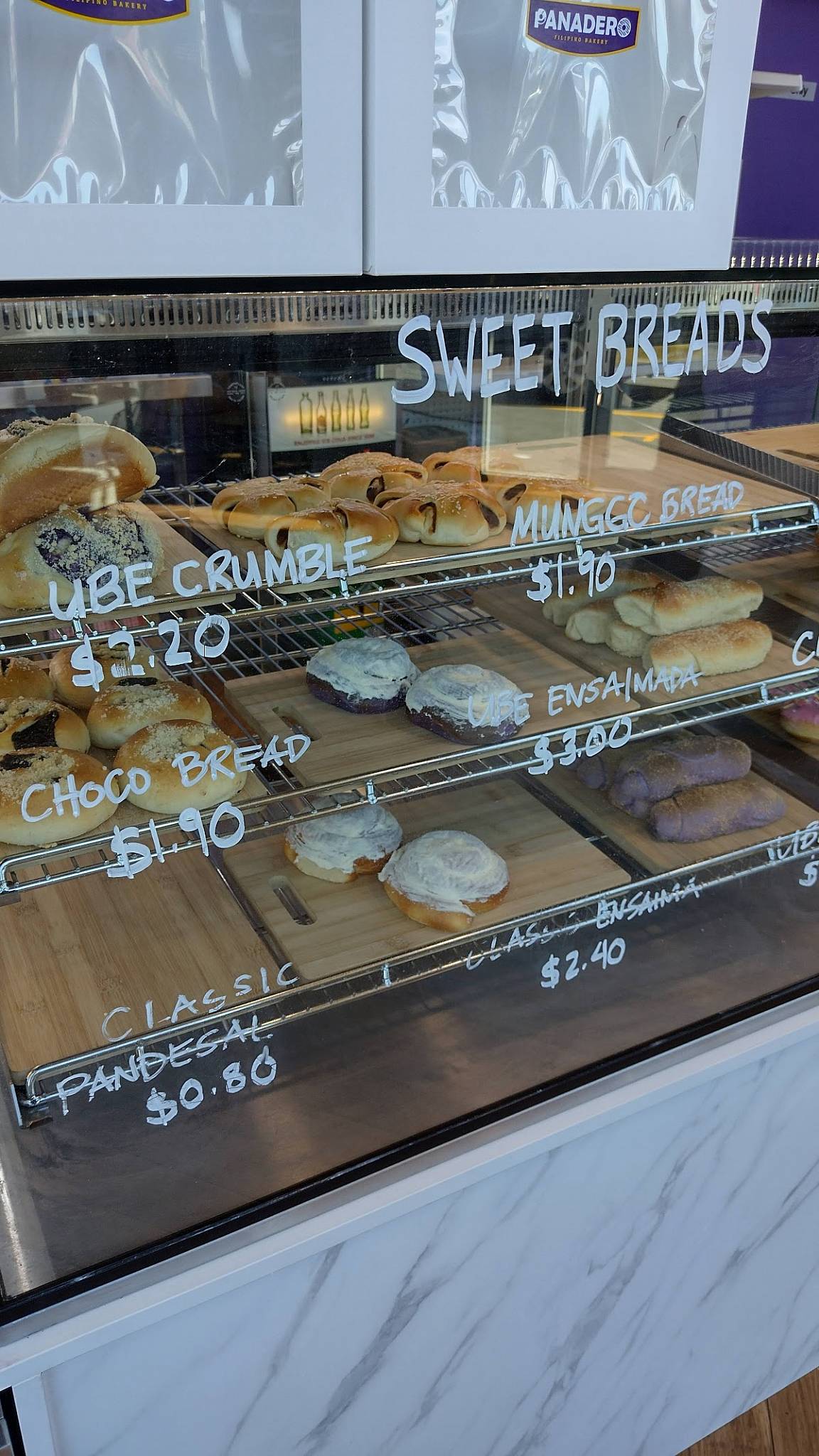 Menu at Panadero Filipino Bakery, Christchurch, 1/472 Blenheim Rd