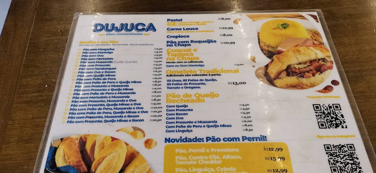 Panificadora Dujuca cardápio