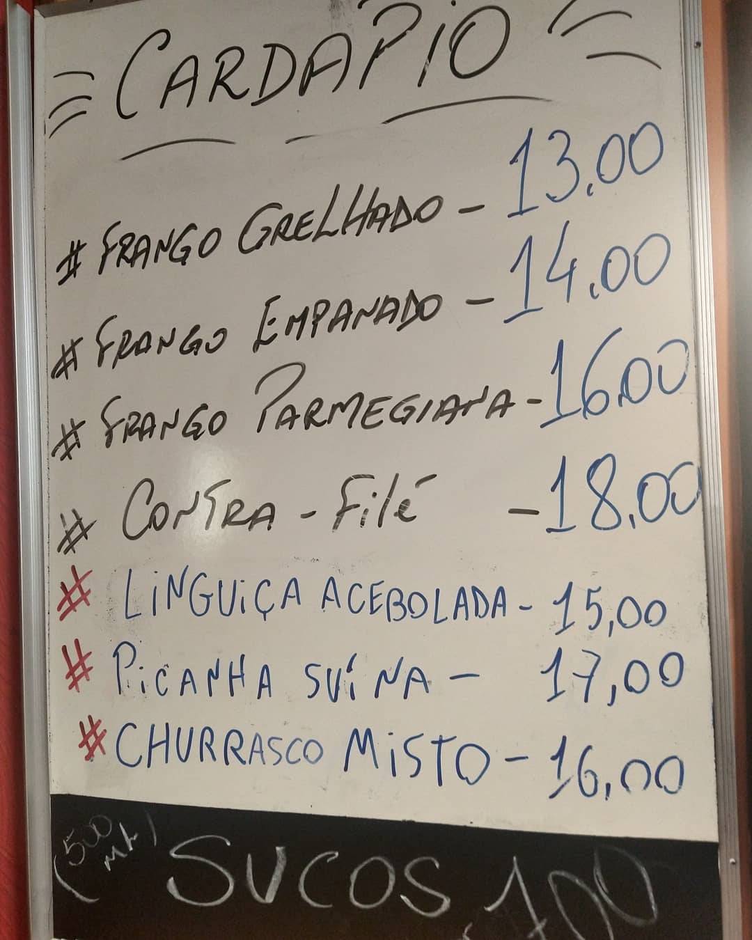 Papo Carioca cardápio