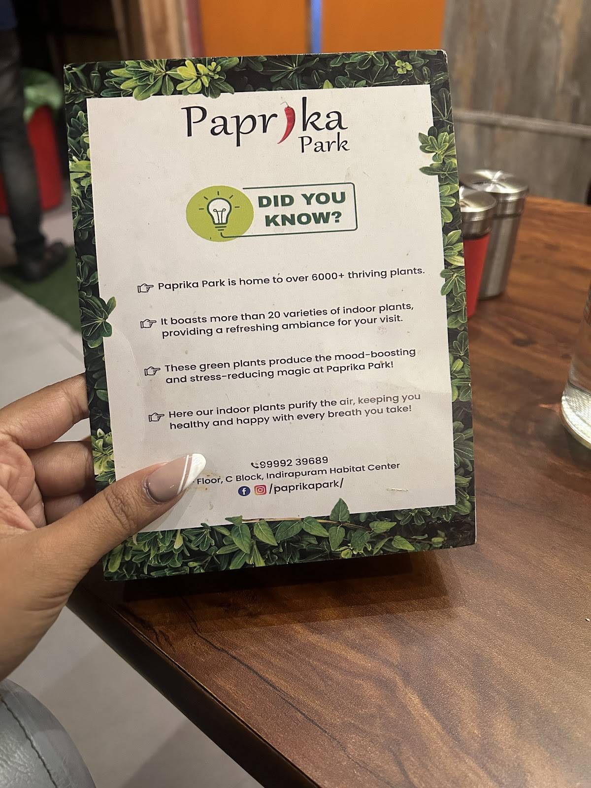 Paprika Park menu