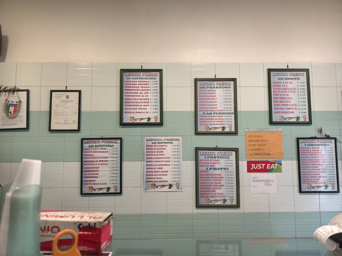 Menu de Paradiso Pizzestre