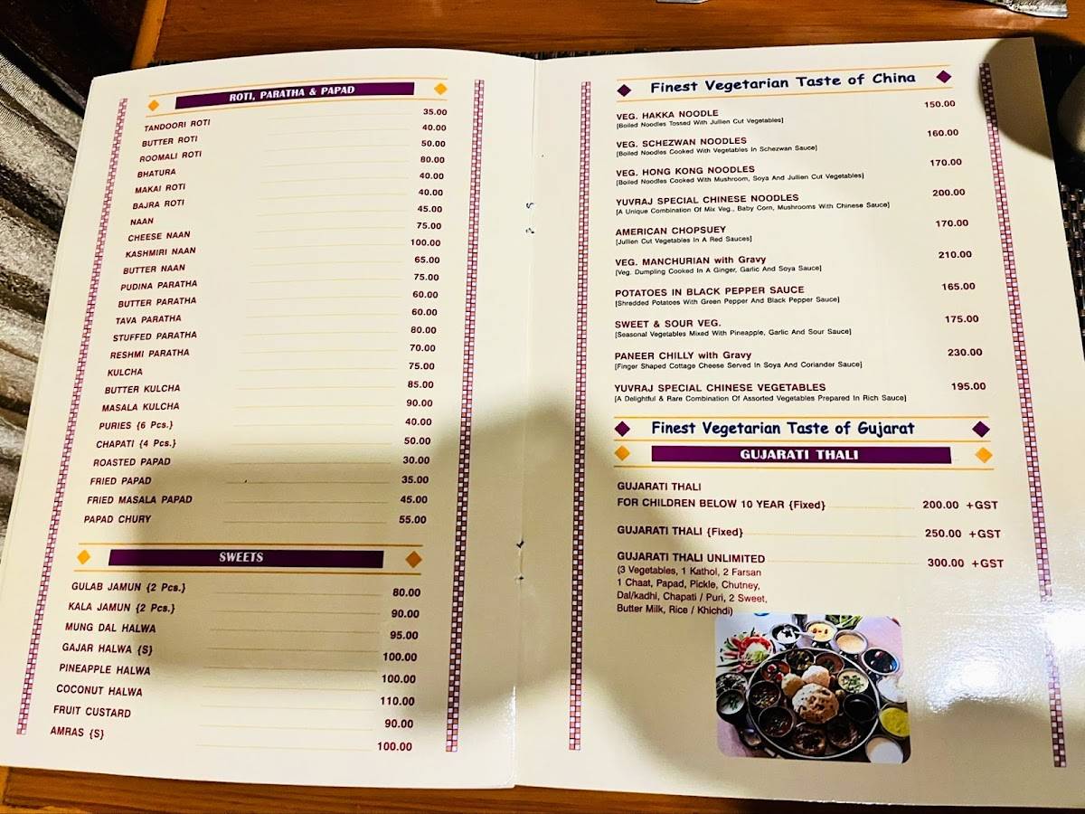 Parampara Restaurant menu