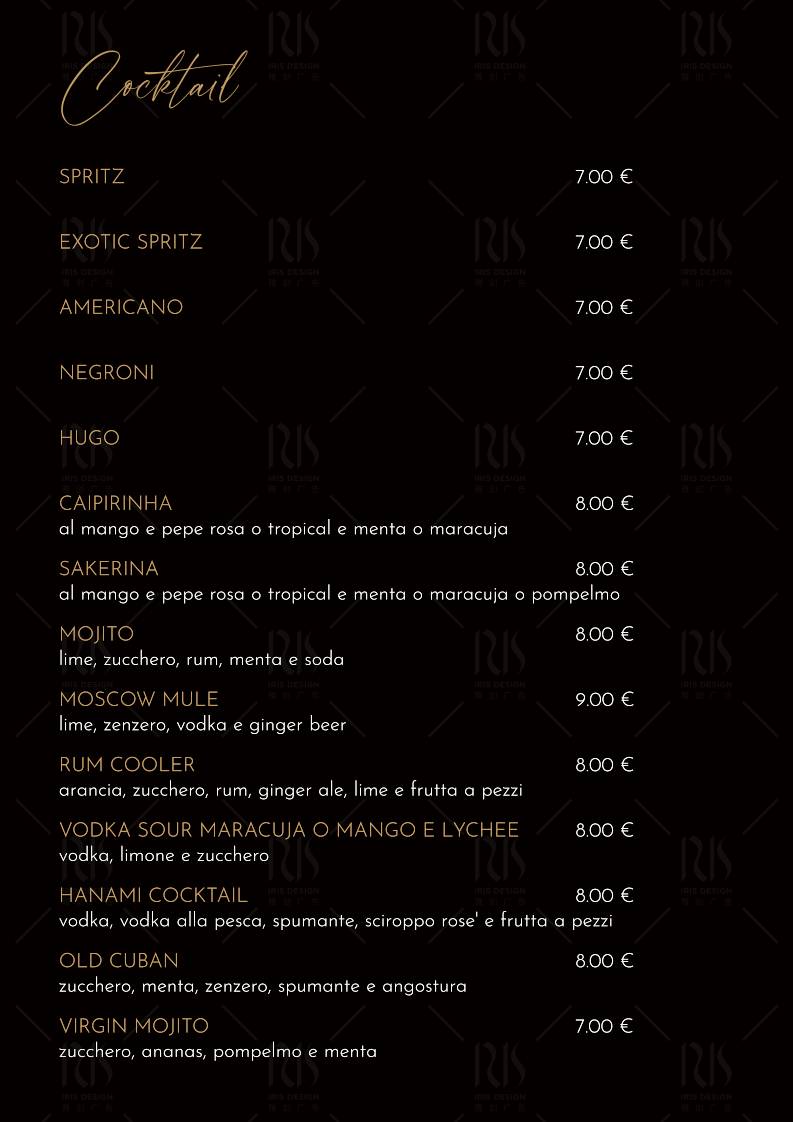 Menu di Ristorante Giapponese Hanami Parma 