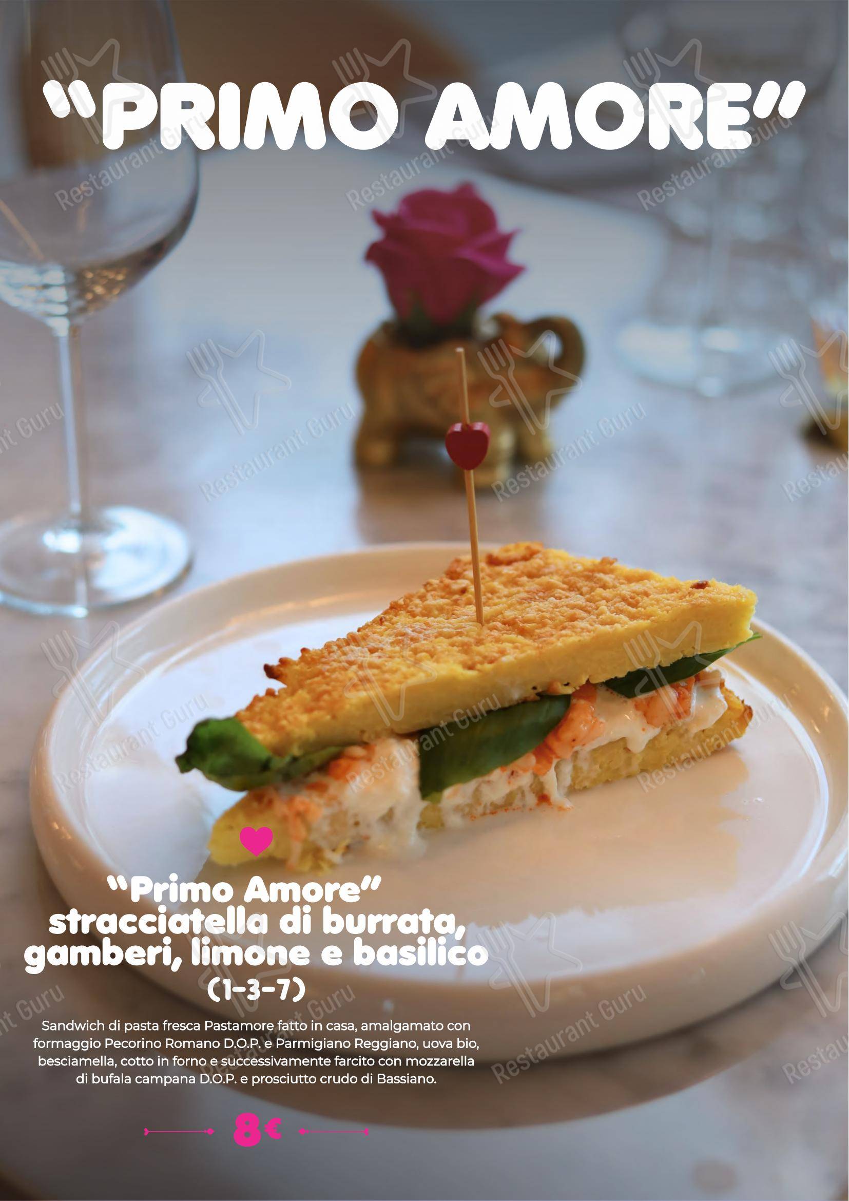 Menu per Pastamore in Roma