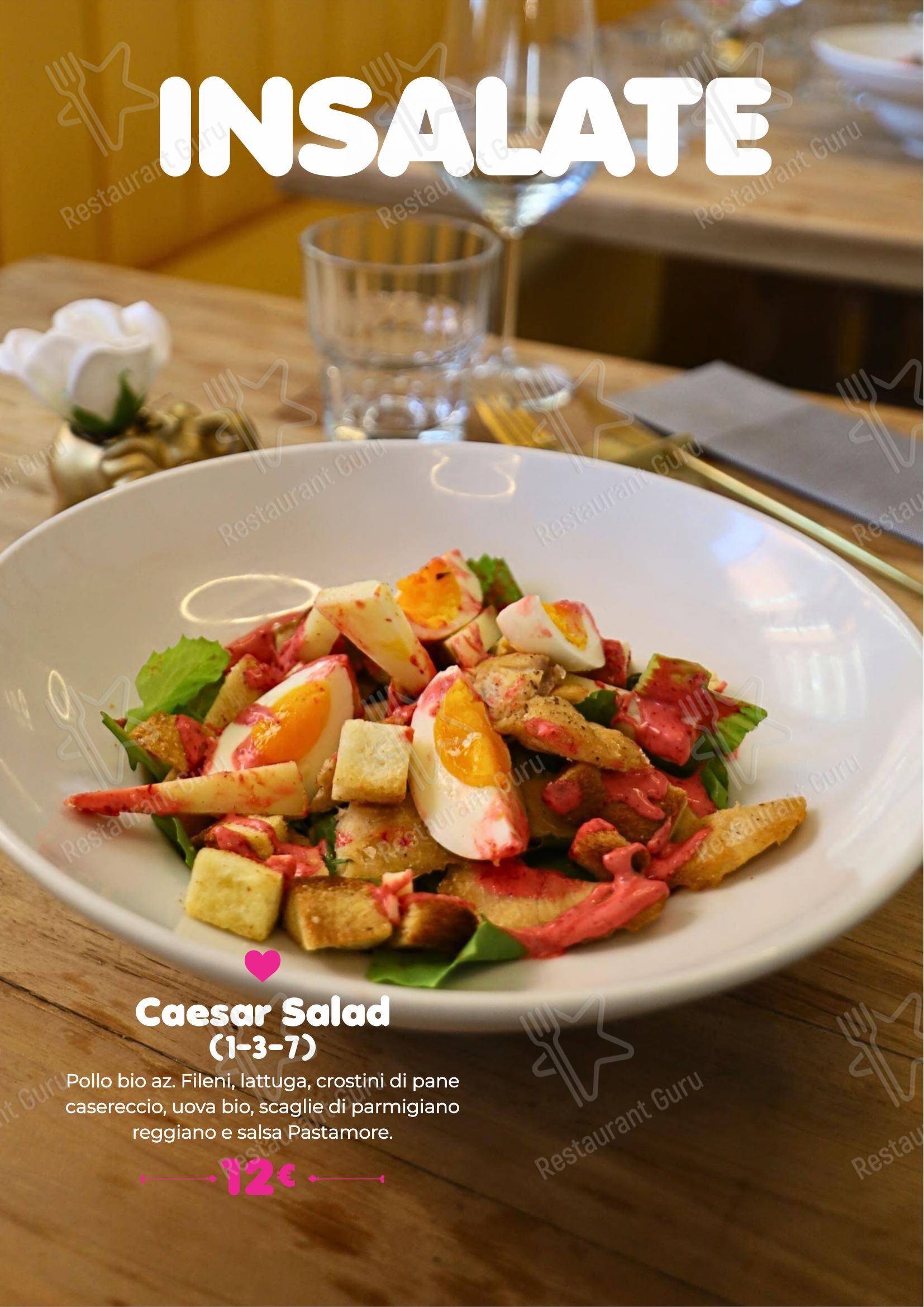 Menu di Pastamore - Menu