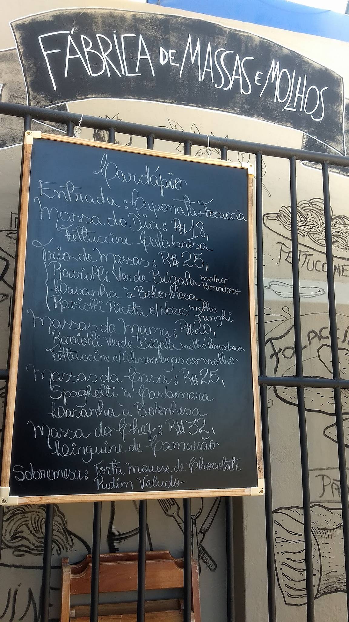 Pasteria Artesanal cardápio