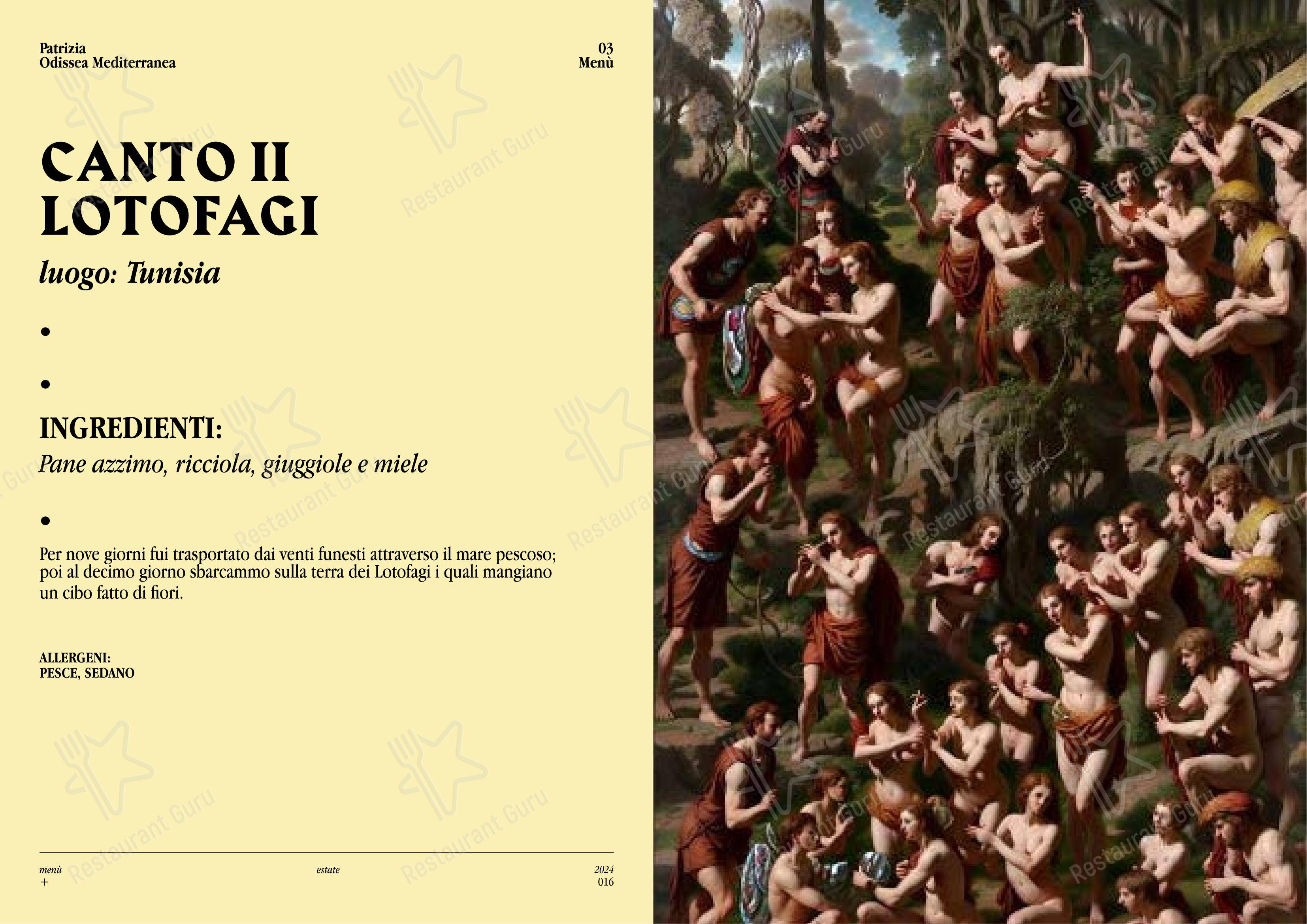 菜单 per Patrizia ristorante