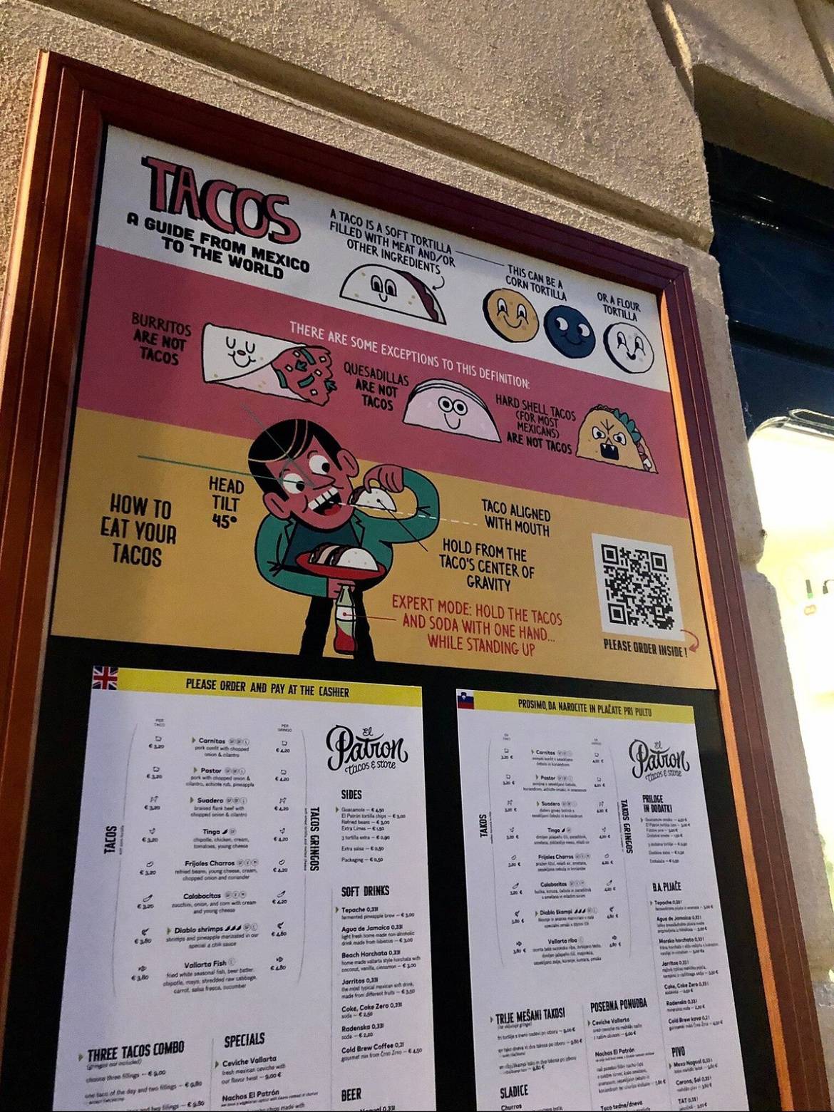 Menu di Patrón Tacos & Bar 