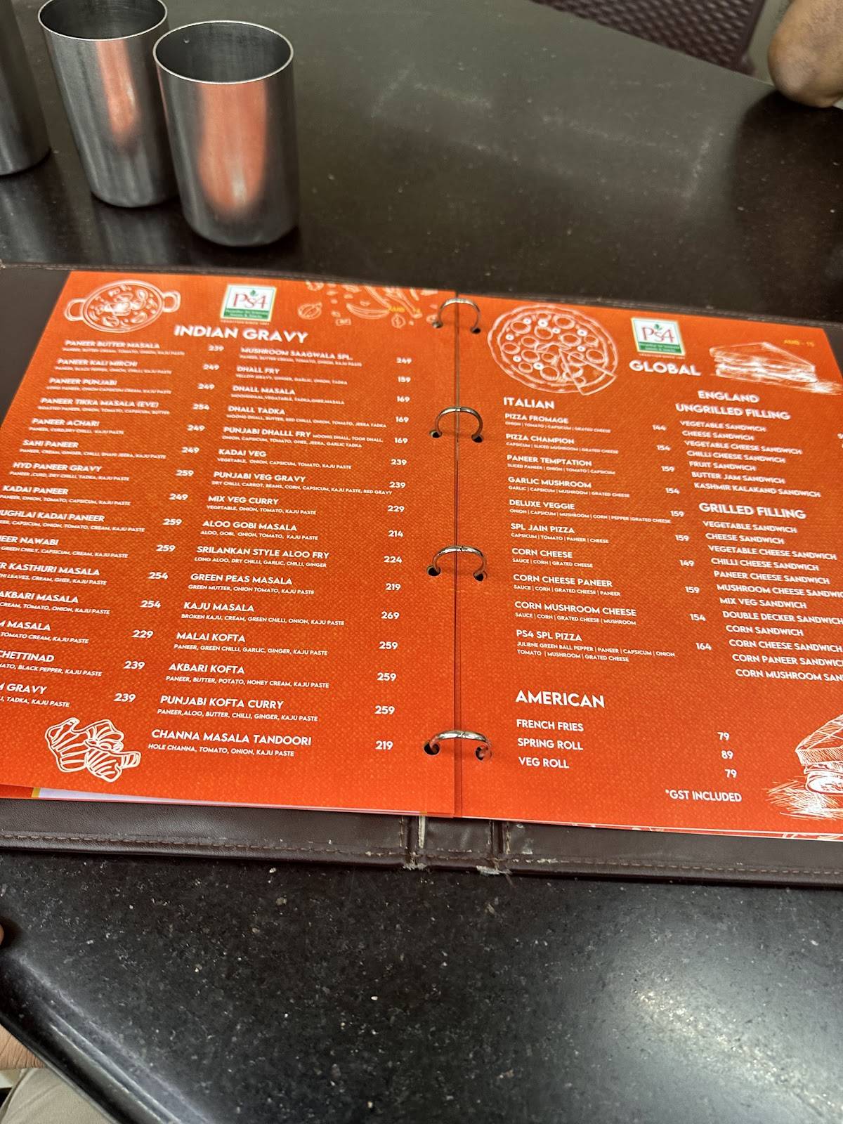 Perambur Sri Srinivasa Sweets India Pvt Ltd menu