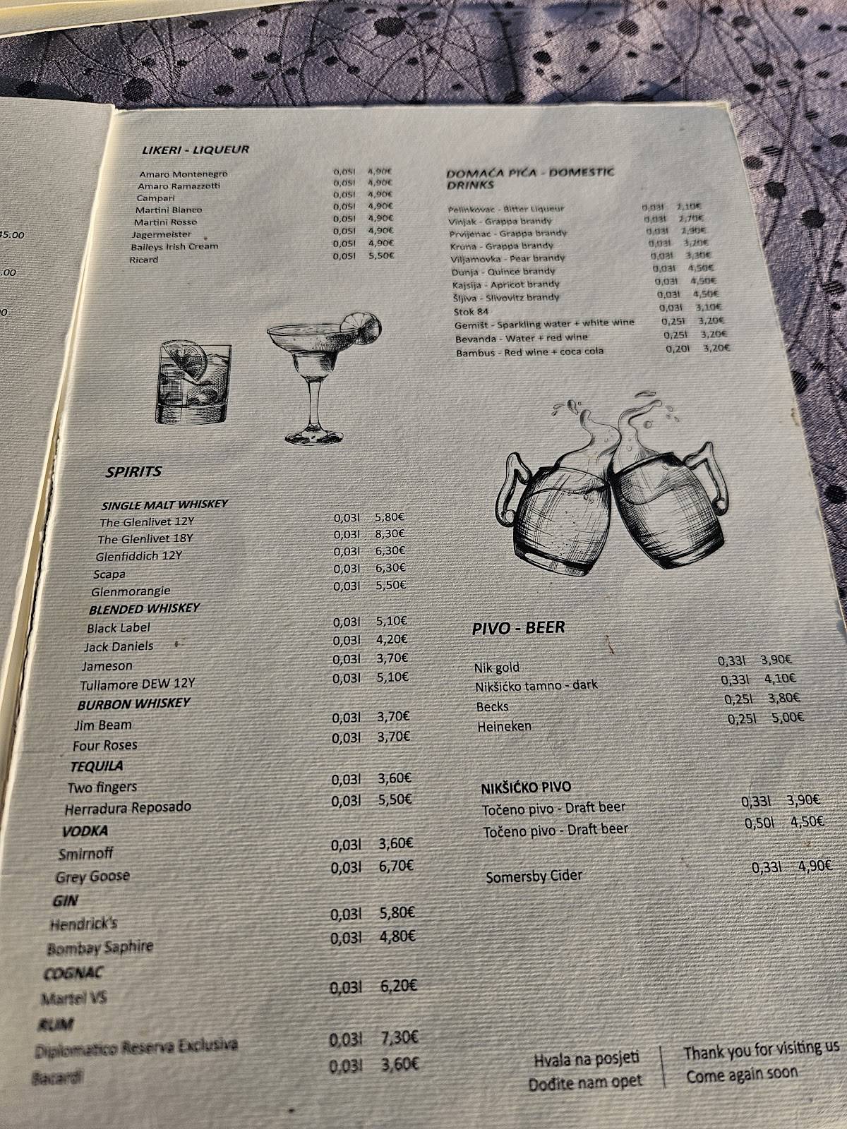 Menu de Restoran Armonia