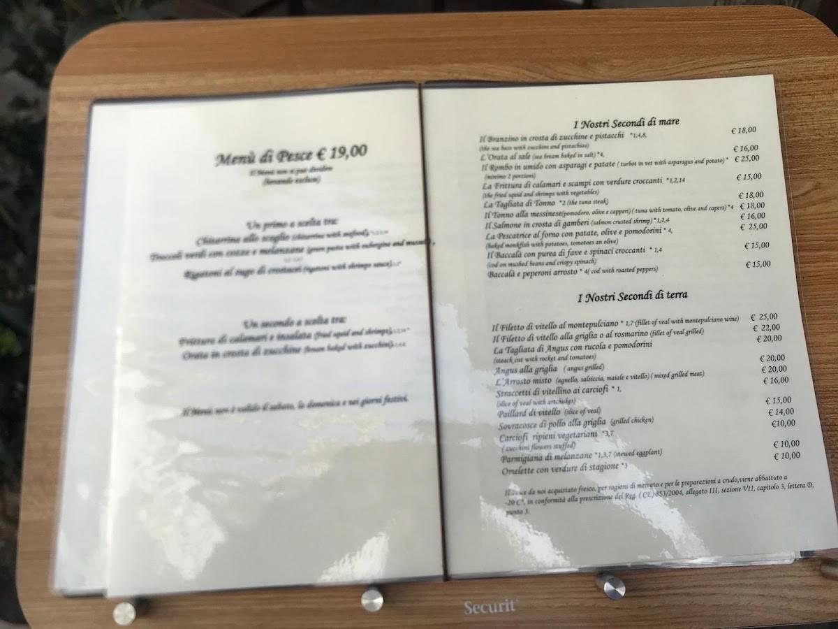 Menu di Locanda Da Pia 
